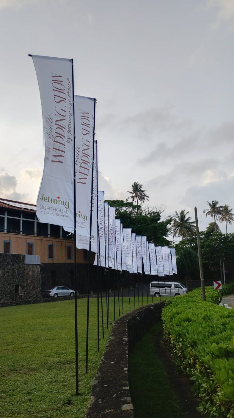 Flag banners — Galle Wedding Show