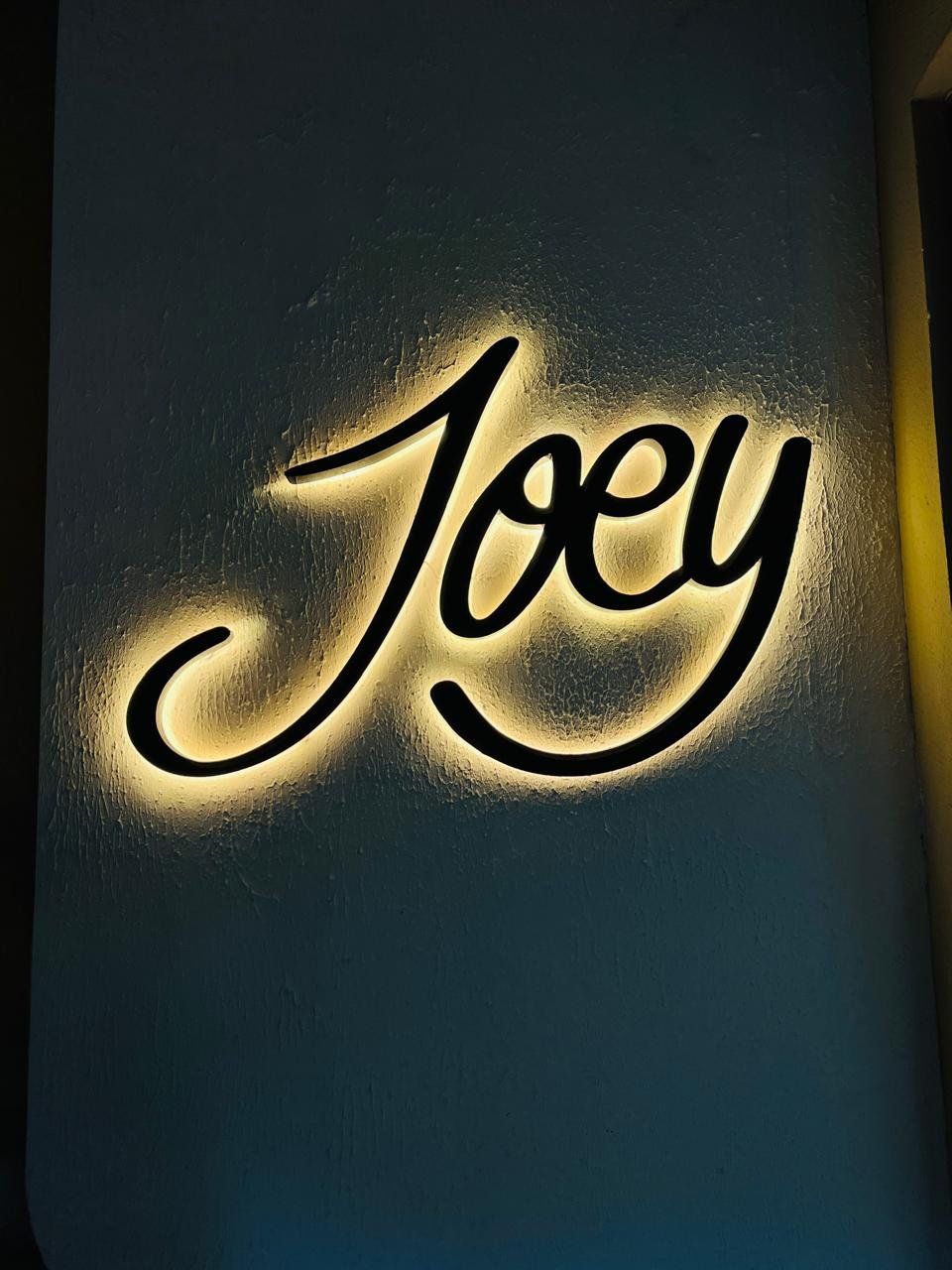 Backlit CNC sign — Joey